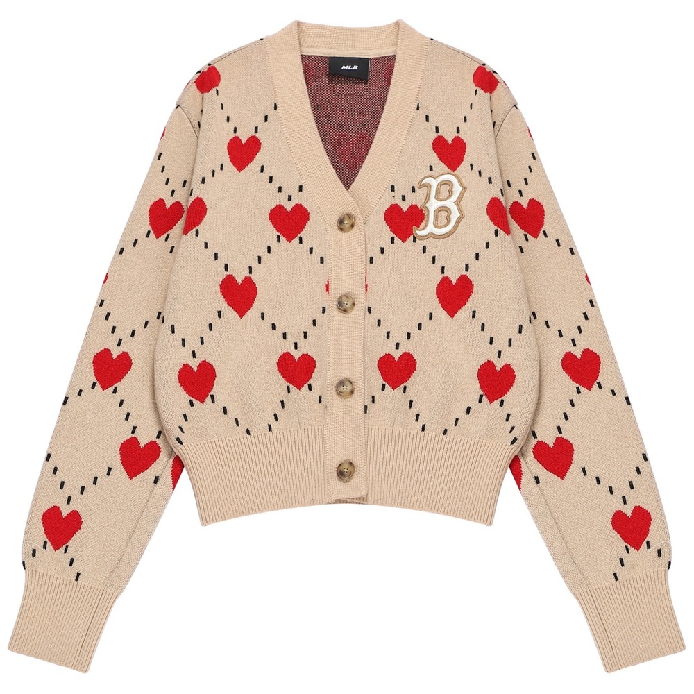 MLB Knitwear Unisex Beige Yellow S